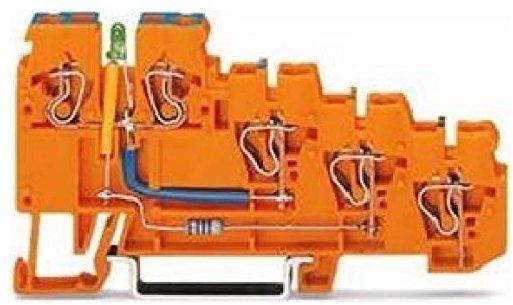 WAGO 4-L-I.-LED-Einsp. 270-574/281-483 orange 0,08-2,5qmm DC 24V LED grün 270-574/281-483