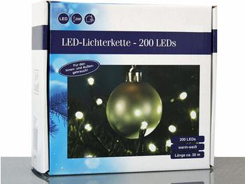 Haushalt International LED Lichterkette mit 200 Lämpchen für den Aussengebrauch, warmweiß