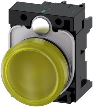 Siemens Leuchtmelder, gelb, Linse, glat 3SU1102-6AA30-1AA0