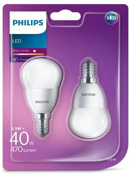Philips LED-Tropfen 5,5W E14 2er Pack (58664800)