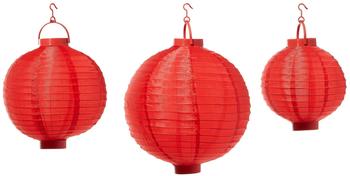 Best Season Rote LED-Lampions Kanae 3er-Set batteriebetr.