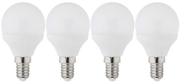 LED-Tropfenlampe 3W E14 4er Pack (400257)