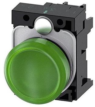 Siemens Leuchtmelder, 22mm,rund,grün,Linse 3SU11066AA401AA0