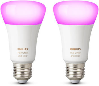 Philips Hue White and Color Ambiance E27 Bluetooth Doppelpack (929002216803)