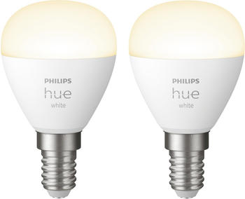 Philips Hue White E14 5,7W P45 2700K warmweiß Bluetooth 2er-Pack