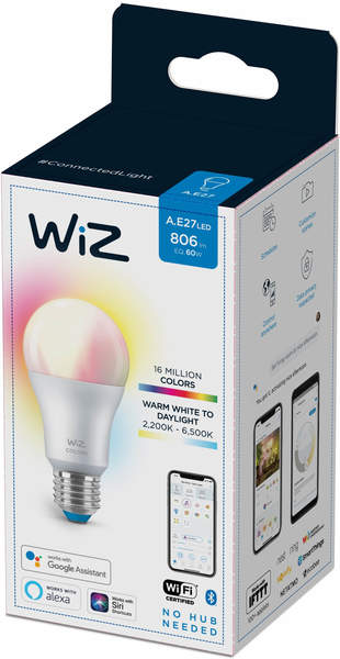 Allgemeine Daten & Eigenschaften Wiz Colors Smart Full Color LED-Lampe A60 E27 WiFi