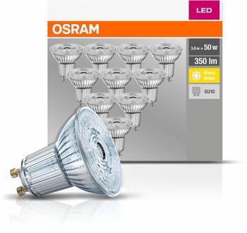 Osram LED Base Spot GU10 4.3W(50W)/2700K 10-er Set Warm White