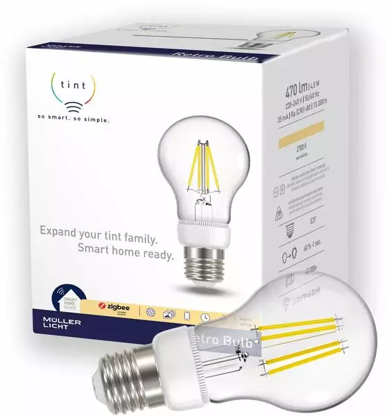 Müller-Licht tint LED-Birnenform Retro dimming warmwhite (404023)