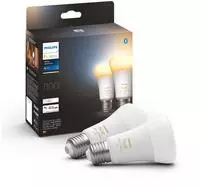 Philips Hue LED Lampe E27 2er Set 8W 800lm White Ambiance Philips Hue LED Lampe E27 2er Set 8W 800lm White Ambiance