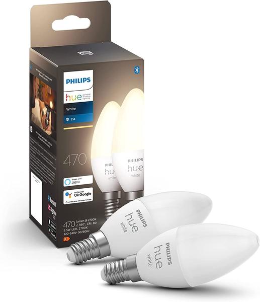Philips Hue White E14/5,5W 470lm Doppelpack (929003021102)