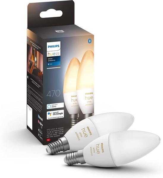 Philips Hue White Ambience Kerze E14 5,2W/270lm Doppelpack (929002294404)