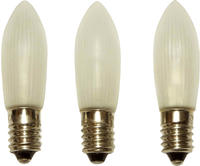 Hellum 912234, Hellum LED Riffelkerze 12V 0,1W E10 830 matt 3er Pack