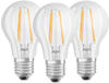 3er PACK Osram BASE E27 Filament LED-Leuchtmittel 6W wie 60W warmweiss, EEK: E