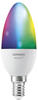 LEDVANCE LED-Lampe, B40, 3 Stk, E14, EEK: F, 4,9W, 470lm, RGBW, WiFi,