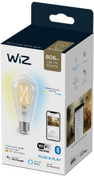 Wiz Wi-Fi BLE 60W ST64 E27 CL warmweiß (929003018601)