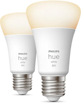 Philips Hue White E27 Bulb DIM 9W/2700K 2er Set (929001821623)