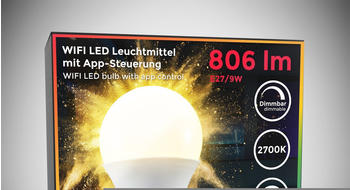B.K.Licht LED-Leuchtmittel E27 1 Stück warmweiß dimmbar 9W/806lm (BKL1250)