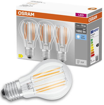 Osram LED E27 Birne A60 7,5W/1055lm 4000K 3er Pack (AC32487)