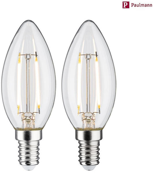 Paulmann LED Filament Kerzenlampe E14 2x2.7W 2700K 250lm klar (28855)
