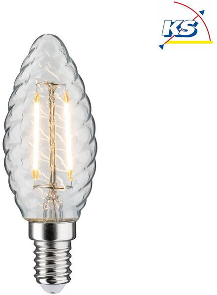 Paulmann LED Filament Kerze gedreht E14 2.6W 2700K 280lm Glas klar (28706)