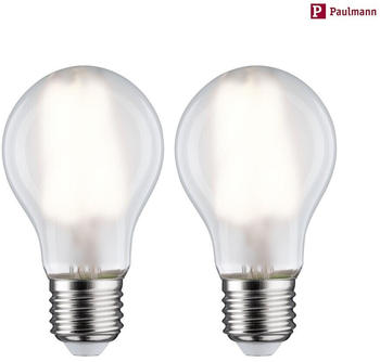 Paulmann LED Filamentlampe Birnenform E27 7W 4000K 806lm matt 2er-Pack (28924)