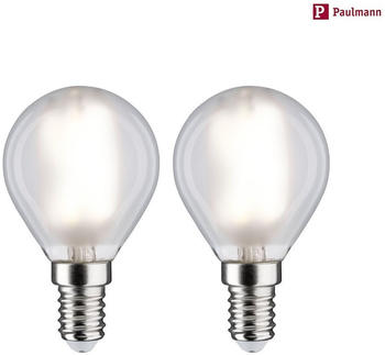 Paulmann LED Filamentlampe Tropfenform E14 48W 4000K 470lm matt 2er-Pack (28919)