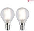 Paulmann LED Filamentlampe Tropfenform E14 48W 4000K 470lm matt 2er-Pack (28919)