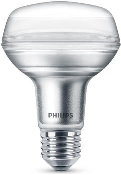 Philips E27 Reflektor R80 klar warmweiß 345lm nicht dimmbar 1er Pack silber