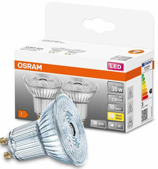 Osram GU410 Reflektor Par16 2,6W/230lm 2700K 2er Pack transparent