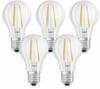 5er PACK Osram LED Leuchtmittel E27 Filament 6,5W warmweiss wie 60W 806 Lumen,...