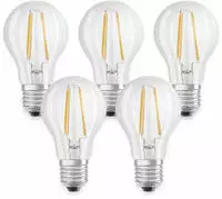 5er-Pack OSRAM BASE E27 A Filament LED Lampe 6.5W 806Lm 2700K warmweiss wie 60W 5er-Pack OSRAM BASE E27 A Filament LED Lampe 6.5W 806Lm 2700K warmweiss wie 60W