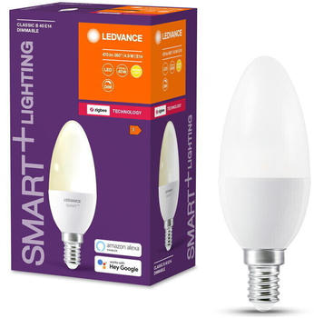 LEDVANCE Smart+ Zigbee LED E14 Kerze B35 Weiß 4,9W/470lm 2700K 1er Pack