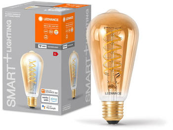 LEDVANCE SMART+ WLAN LED Leuchtmittel E27 - St64 8W 650lm tunable white dimmbar gold / messing