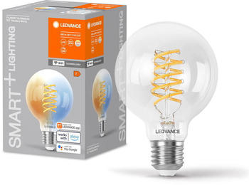 LEDVANCE SMART+ WLAN LED Leuchtmittel E27 - Globe G80 8W 806lm tunable white dimmbar transparent