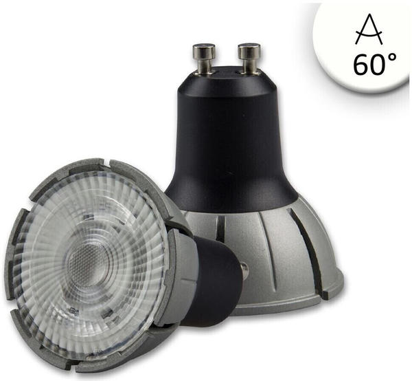 ISOLED GU10 Vollspektrum LED Strahler 7W COB, 60°, 4000K, dimmbar silber
