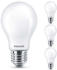 Philips LED Lampe ersetzt 40W, E27 Standardform A60, weiß, warmweiß, 470 Lumen, nicht dimmbar, 4er Pack weiß