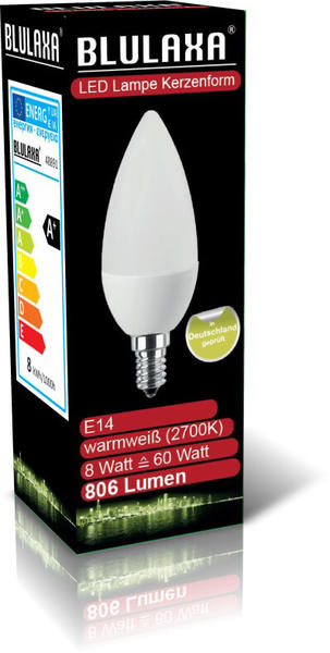 Blulaxa LED Kerzenform 8W (60W) E14 806lm 2700K