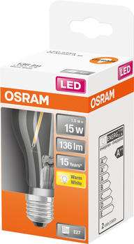 Osram OSR 075461437 - LED-Lampe STAR E27, 1,5 W, 136 lm, 2700 K, Filament
