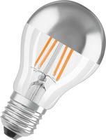 OSRAM LED Lampe LED Retrofit CLASSIC A Mirror 4W 827 Clear E27 Silver, 400 lm, 2700