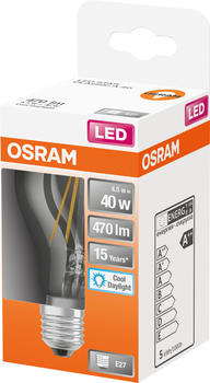 Osram OSR 075466012 - LED-Lampe STAR E27, 4 W, 470 lm, 6500 K, Filament