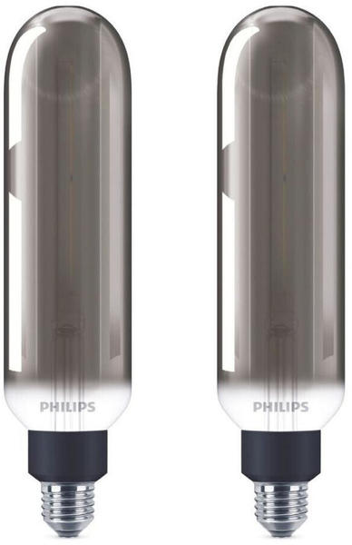 Philips LED Lampe ersetzt 25W, E27 Röhrenform T65, grau, warmweiß, 200 Lumen, dimmbar, 2er Pack grau
