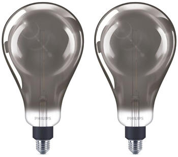 Philips LED Lampe ersetzt 25W, E27 Birne A160, grau, warmweiß, 200 Lumen, dimmbar, 2er Pack grau