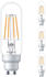 Philips LED Lampe ersetzt 40W, GU10 Röhrenform T30, klar, warmweiß, 470 Lumen, nicht dimmbar, 4er Pack transparent