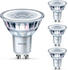 Philips LED Lampe ersetzt 35W, GU10 Reflektor PAR16, warmweiß, 255 Lumen, nicht dimmbar, 4er Pack silber