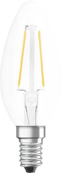 Osram LED Lampe ersetzt 15W E14 Kerze - B35 in Transparent 1,5W 136lm 2700K 1er Pack transparent