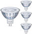 Philips LED Lampe ersetzt 35W, GU5,3 Reflektor MR14, klar, warmweiß, 345 Lumen, nicht dimmbar, 4er Pack silber