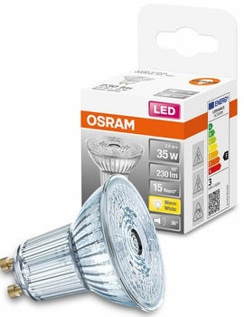 Osram LED Lampe ersetzt 35W Gu10 Reflektor - Par16 in Transparent 2,6W 230lm 2700K 1er Pack transparent