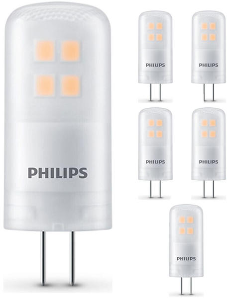 Philips LED Lampe ersetzt 20W, G4 Brenner, warmweiß, 210 Lumen, dimmbar, 6er Pack silber