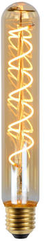 Lucide Vintage LED Lampe, dimmbar, E27, Röhre T32, Filament, 5W, 260lm, 2200K gold / messing