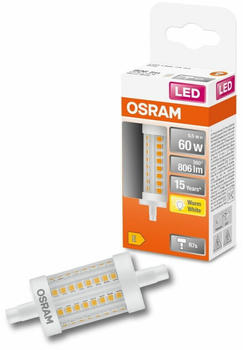Osram LED Lampe ersetzt 60W R7S Röhre - R7S-78 in Weiß 6,5W 806lm 2700K 1er Pack weiß